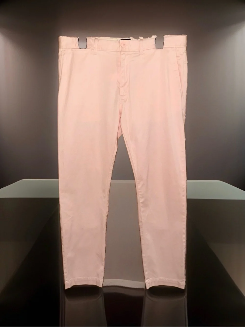 J. Crew Stretch Men’s Slim Chinos in Pale Pink-33”x30”-EC